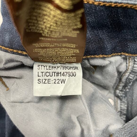 Kut From The Kloth Jeans 22W Blue Straight Katy High Rise Boyfriend Dark Wash - Picture 14 of 16